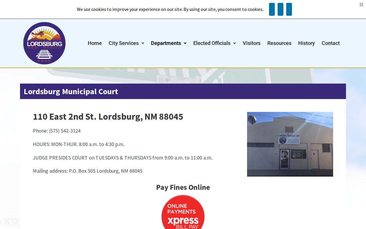Lordsburg Municipal Court address for Hidalgo County municipal warrant records