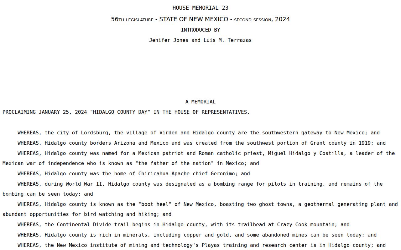 Official Lordsburg and Virden community source for Hidalgo warrant records