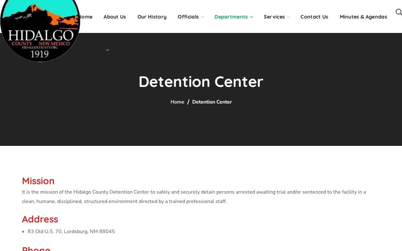 Hidalgo County detention facility contact for warrant custody questions